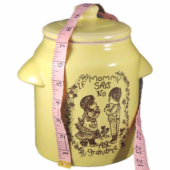 Vintage Cookie Jar Ask Grandma Kitschy 70s Retro Storage Container Kitchen Decor - Picture 4 of 9